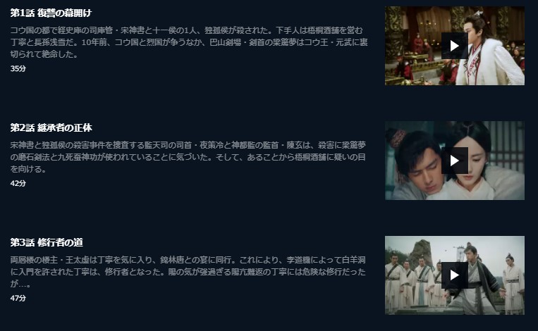  剣王朝　～乱世に舞う雪～U-NEXT話数